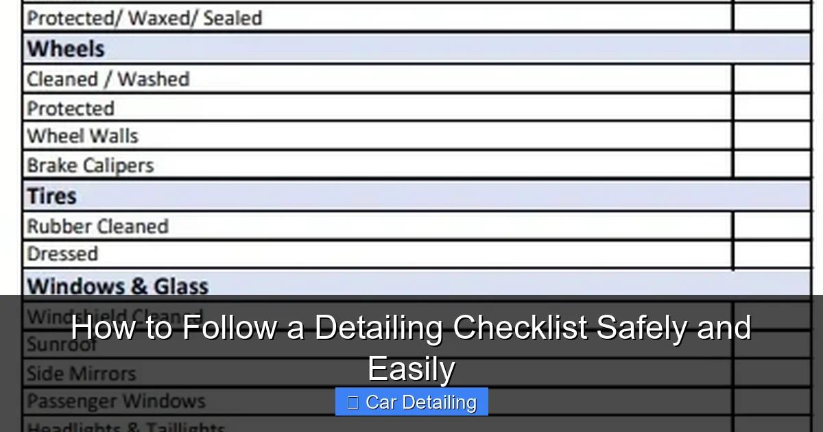 How to Follow a Detailing Checklist Safely and Easily