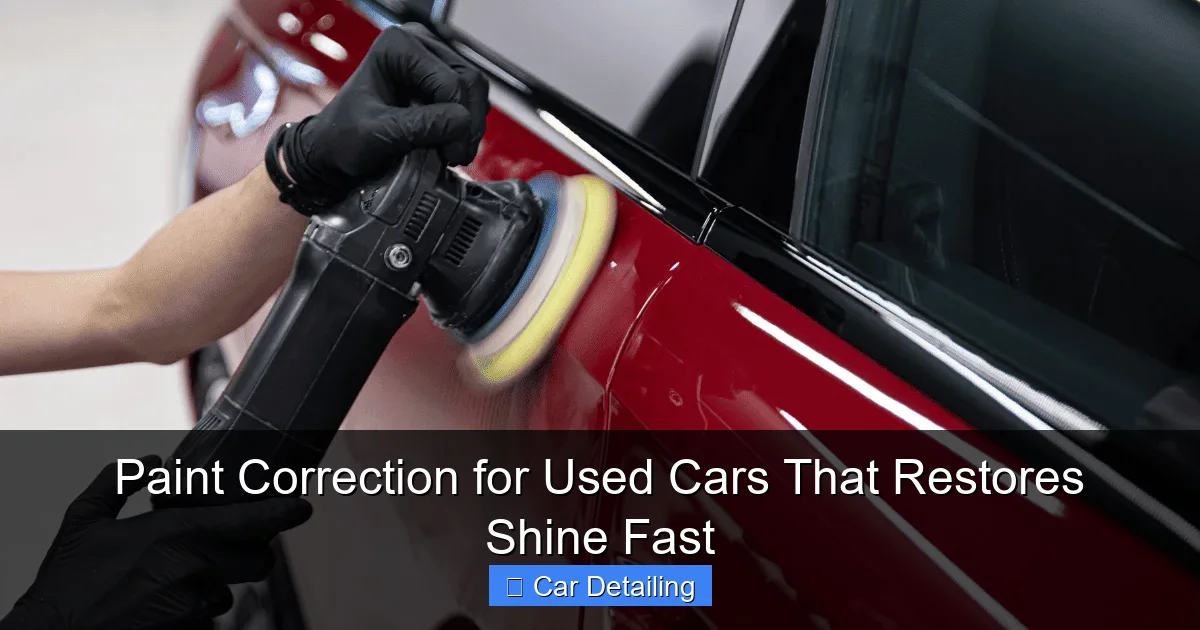Paint Correction for Used Cars That Restores Shine Fast