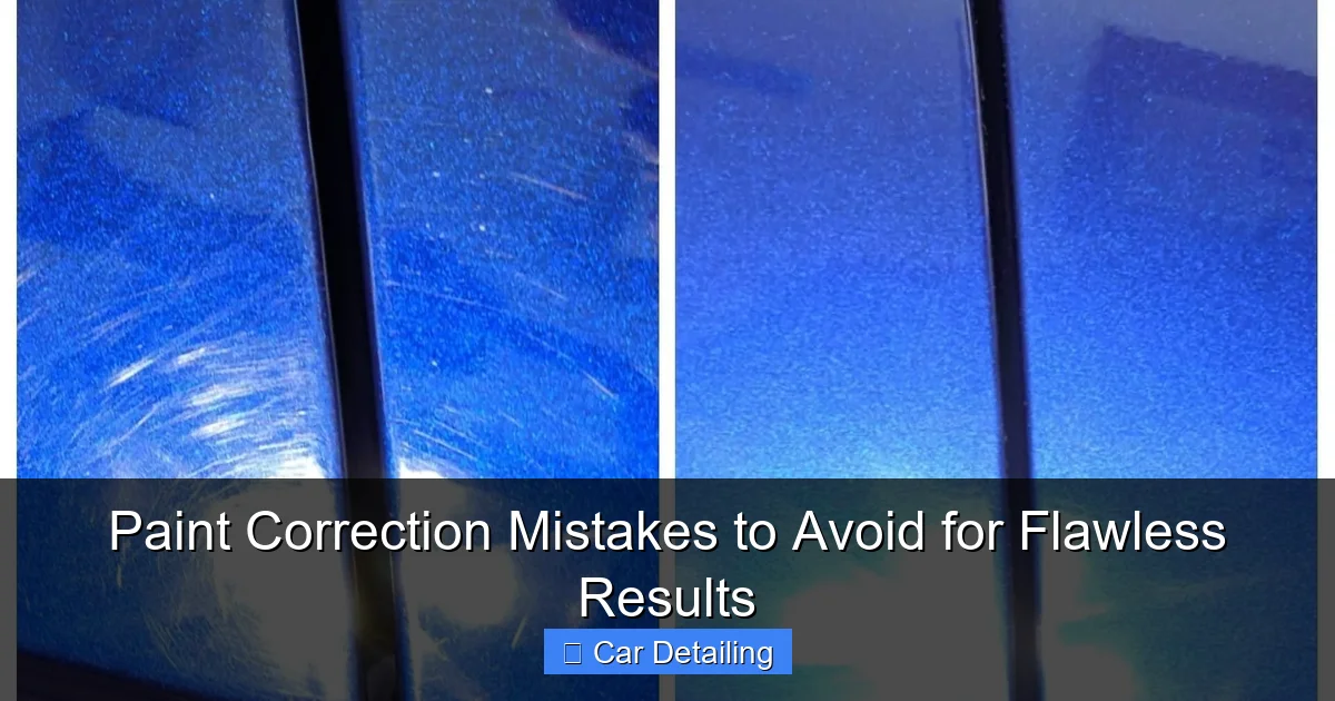Paint Correction Mistakes to Avoid for Flawless Results