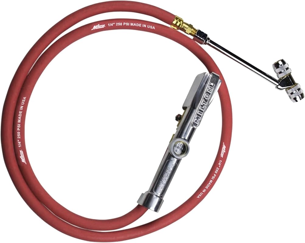 Milton 553 Heavy-Duty Truck Tire Inflator with Pressure Gauge, 5-Foot