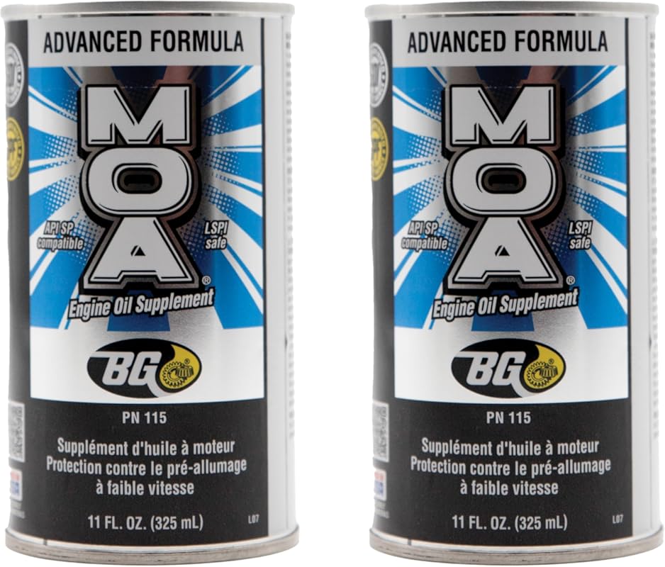 BG MOA Motor Oil Additive 2-Pack, 11 oz Cans for Engine Protection