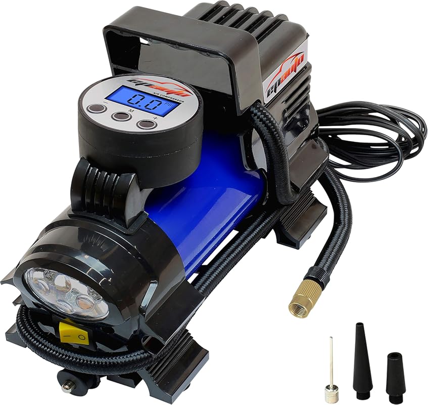 EPAuto 12V DC Portable Air Compressor with Digital Tire Inflator