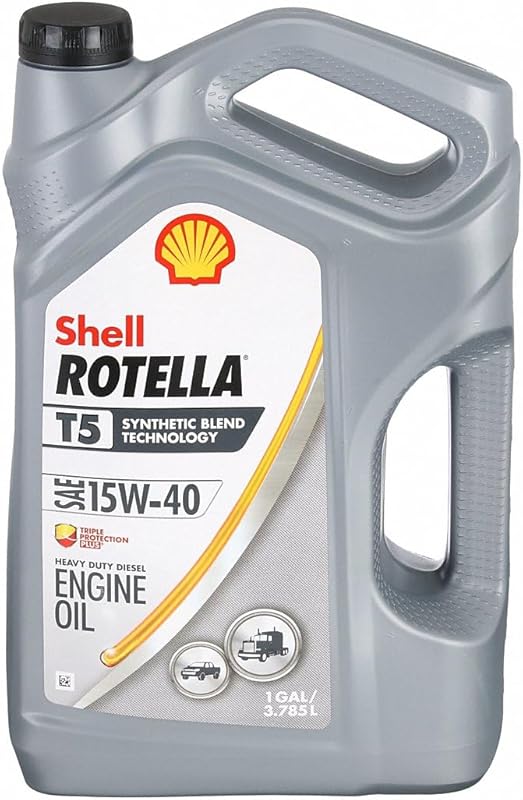 Rotella Pack of 3 Shell T5 Heavy Duty Diesel Engine Oil, 1 gal