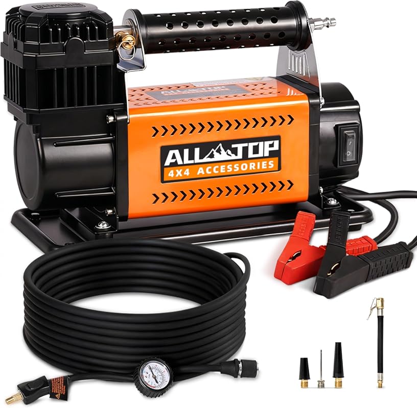 ALL-TOP 12V Portable Air Compressor Kit, 7.06 CFM, 150 PSI, Heavy-Duty