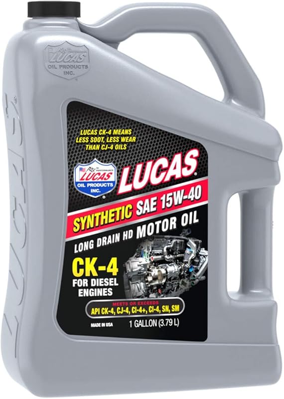 Lucas Oil SAE 15W-40 CK-4 Synthetic Diesel Oil, 1 Gallon