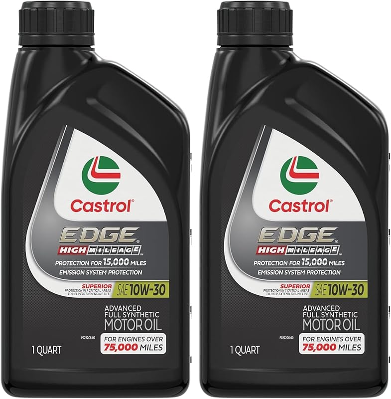 Castrol Edge High Mileage 10W-30 Advanced Full Synthetic Motor Oil, 1 