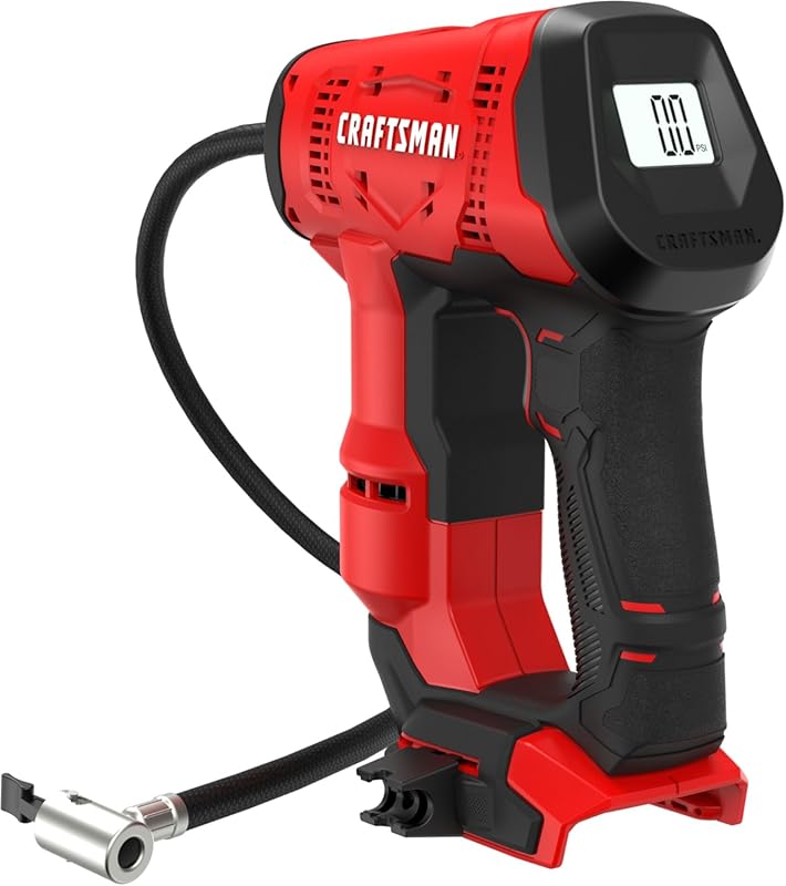 CRAFTSMAN V20 Cordless Tire Inflator, Portable Air Compressor with Dig
