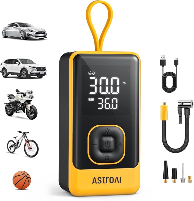 AstroAI L7 Cordless Tire Inflator, 150PSI Portable Air Compressor with