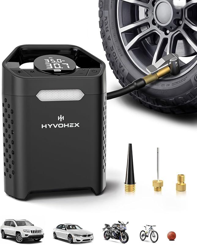 Heavy-Duty 160PSI Cordless Tire Inflator, Fast Portable Air Compressor
