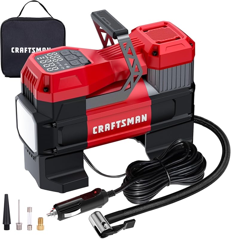 CRAFTSMAN 12V Portable Tire Inflator with Digital Gauge, Auto Shut-Off