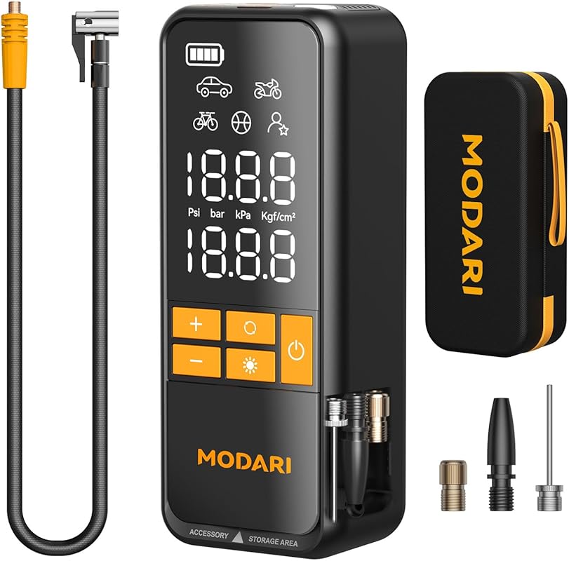 MODARI 160 PSI Cordless Tire Inflator with Auto Shut-Off and Gauge