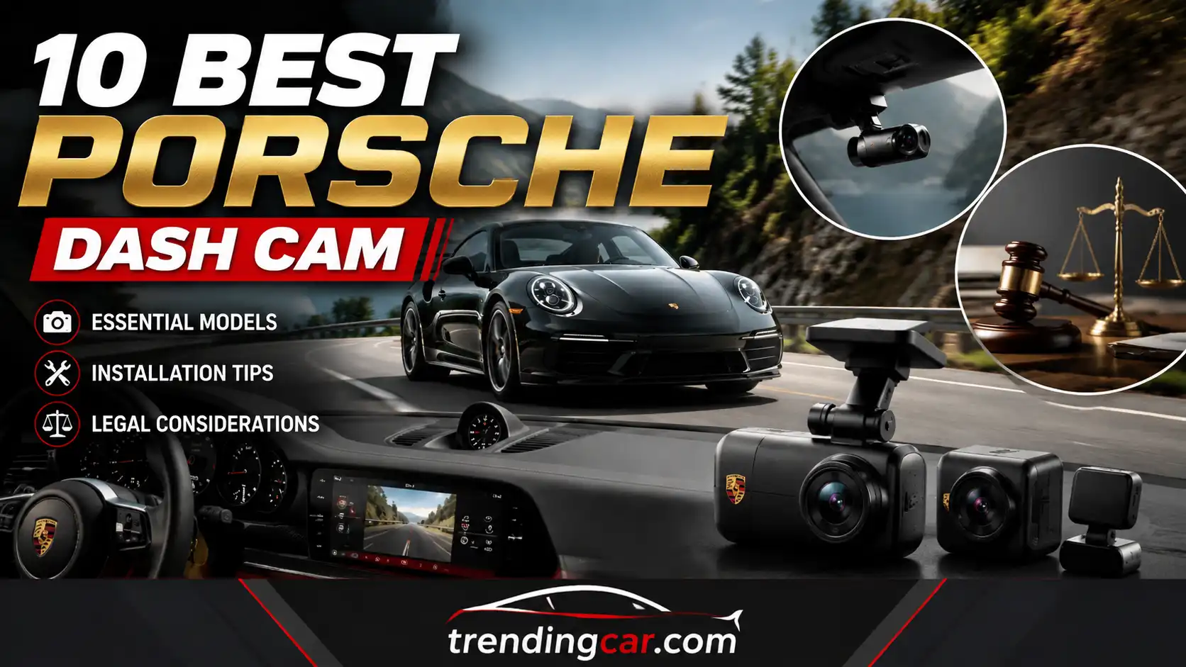 10 Best Porsche Dash Cam Essential Models, Installation Tips, and Legal Considerations