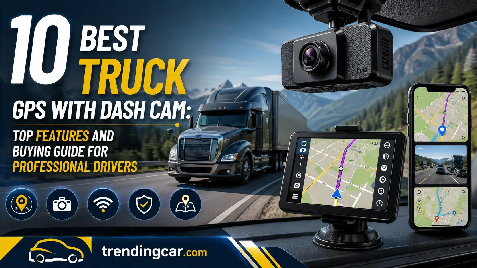 10 Best Truck GPS With Dash Cam Top Features and Buying Guide for Professional Drivers